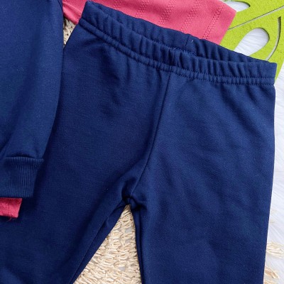 Conj. Colete Rex, Blusa Manga Longa e Calça de Moletom - Marinho e Vermelho
